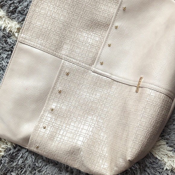 Rosetti Studded Hobo Bag in Cream with Gold Accents Lots of Storage - Picture 2 of 11